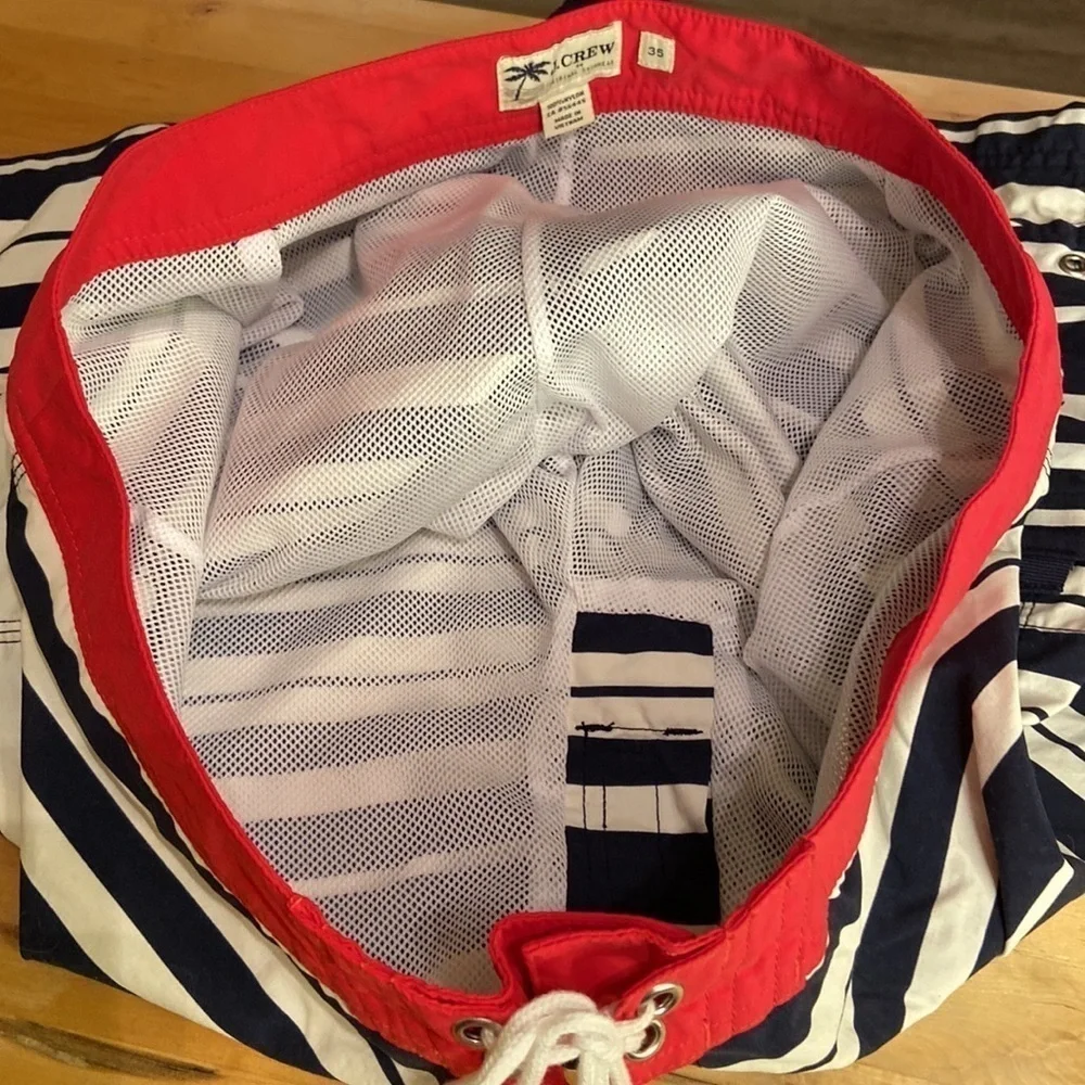 J crew mens swim trunks size 35